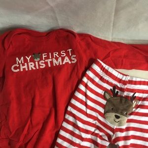 Carter’s 2 piece baby’s first Christmas.